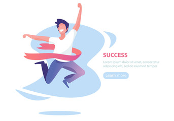 Web Page, Place with Hands of Athletes. Tournament with Athletics Characters for Victory.Business leadership concept.  Cartoons on Website Page on a First Strong Competition. Flat Vector Illustration.