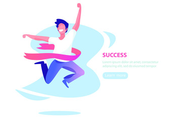 Web Page, Place with Hands of Athletes. Tournament with Athletics Characters for Victory.Business leadership concept.  Cartoons on Website Page on a First Strong Competition. Flat Vector Illustration.
