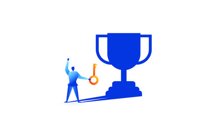 business leaders represent their own shadow as a winner