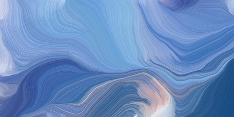 Obraz premium background graphic with elegant curvy swirl waves background design with corn flower blue, steel blue and thistle color