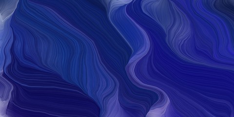 background graphic with modern soft curvy waves background design with midnight blue, light slate gray and dark slate blue color