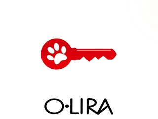 The key with the foot of the animal logo vector 