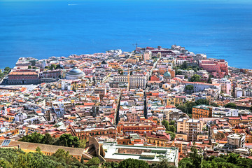 Panorama of Naples, Italy
