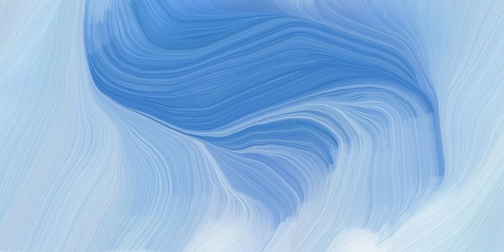 background graphic with modern waves background design with light steel blue, steel blue and corn flower blue color © Eigens