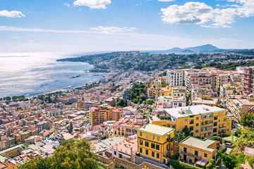 Naklejka premium Panorama of Naples, Italy