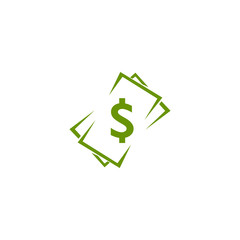 Dollar currency icon logo design vector template