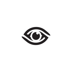 Eye icon logo design vector template