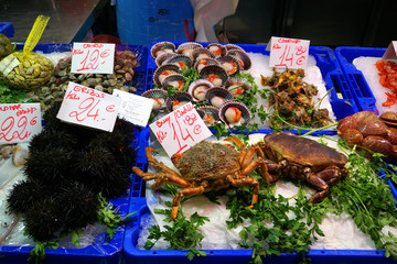 Meeresfrüchte auf dem Markt