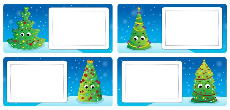 Stylized Christmas Theme Cards 3