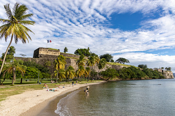 Strand unterhalb von Fort Saint Louis in Fort-de-France, Martinique