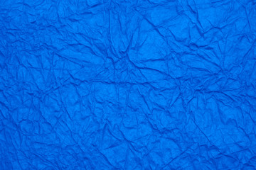 Crumbled Textured Paper toned in trendy Classic Blue color of the Year 2020