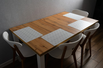 The interior of modern kitchen in the style of minimalism