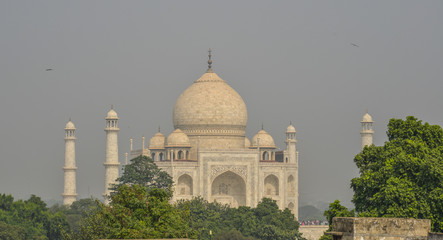 Fototapeta na wymiar View of Taj Mahal in Agra, India