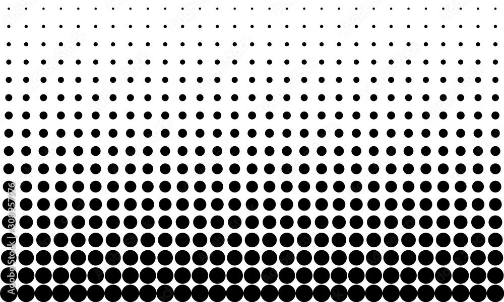 Poster gradient dots background. grunge pattern. black and white halftone texture. vintage monochrome overl
