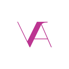 letter av simple geometric linked elegant simple logo vector