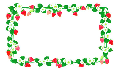 苺のイラストフレーム