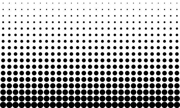 Gradient Dots Background. Grunge Pattern. Black and White halftone Texture. Vintage Monochrome Overlay. Halftone Vector illustration