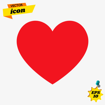 Red Heart Shape.Like Icon Of Black Heart. Social Media Icon For For Instagram. Vector Eps10