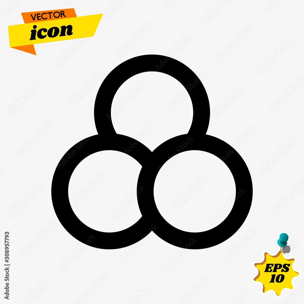 Poster camera white balance setting flat color vector icons with shadows in round outlines on white backgro