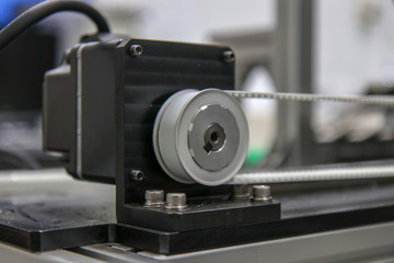 timing pulley and belt installed with the motor