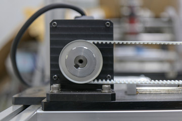 timing pulley and belt installed with the motor