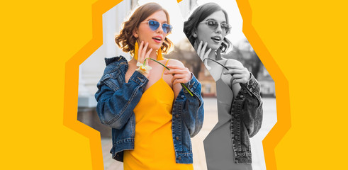 woman in yellow dress summer street style