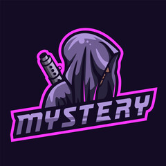 Mystery boy sport e-sport mascot gaming team logo vector premium © amrikhsn