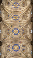 COMO, ITALY - MAY 8, 2015: The ceiling in Cathedral (Duomo di Como).