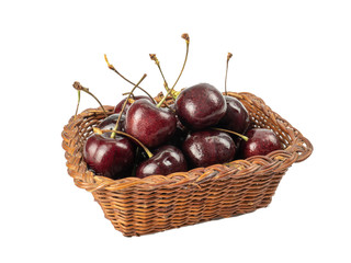 Sweet ripe Cherry isolated on white background