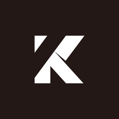 letter ak simple geometric arrow logo vector