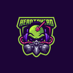 Skull gas mask logo