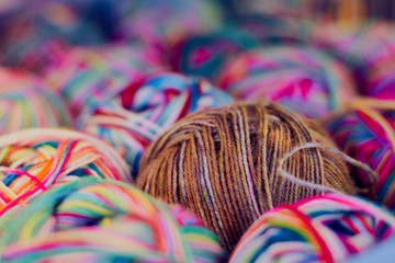 Natural colorful wool yarn