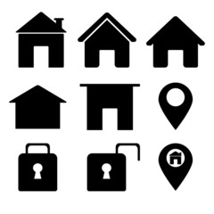 set of home icons