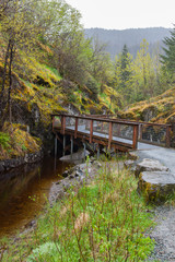 Fototapeta premium Nugget Falls Trail at Juneau, Alaska