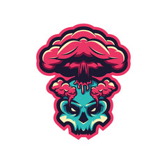 Skull volcano sport e-sport mascot gaming team logo vector premium © amrikhsn