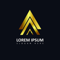 gold real estate vector logo design