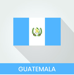 Flag of The Guatemala With Shadow