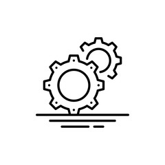 Setting Outline Vector Icons. Simple illustration.
