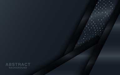 Abstract dark metallic on black blank space design modern futuristic technology background vector illustration.