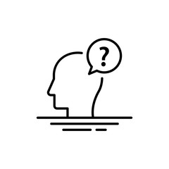 Doubt Outline Vector Icons. Simple illustration.