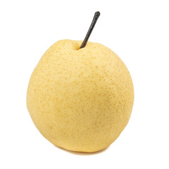 Chinese pear (Pyrus pyrifloral,nashi pear) tropical fruit isolated on white background