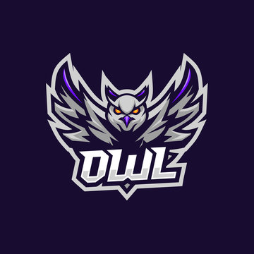 Owl sport e-sport mascot gaming team logo
