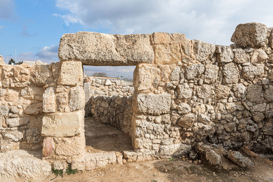 Archaeological Excavations Of The Crusader Fortress Located On The Site Of The Tomb Of The Prophet Samuel On Mount Joy Near Jerusalem In Israel