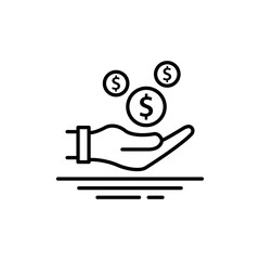 Income Outline Vector Icons. Simple illustration.