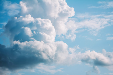 blue sky and big white clouds