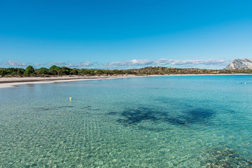 Fototapeta na wymiar Cala Brandinchi beach in Sardinia, Italy