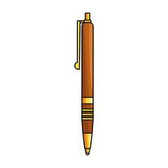 elegant pen icon, flat design, colorful design