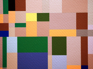 Colorful Square paint on paper texture abstract background.