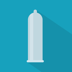 white condom icon- vector illustration