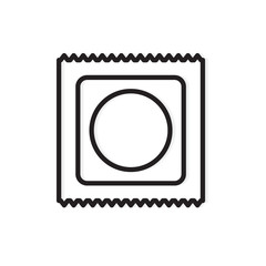 black condom package icon- vector illustration